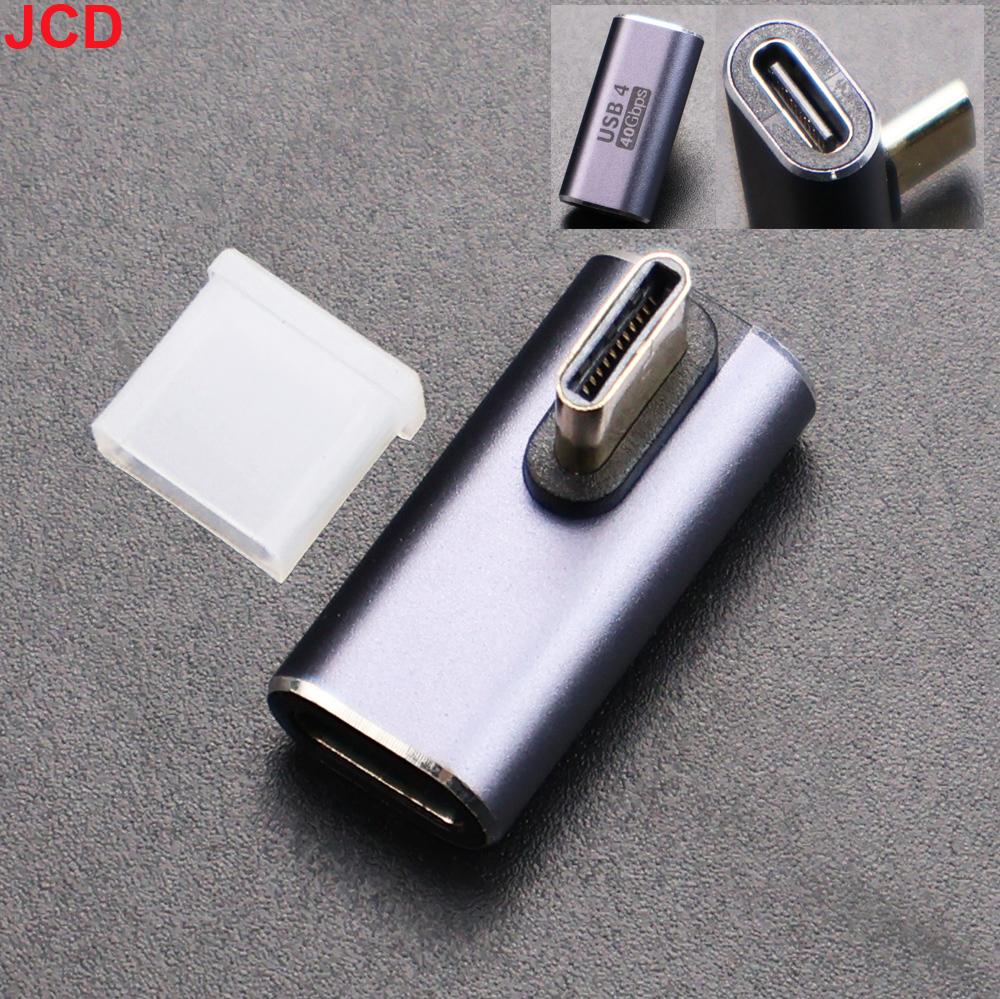 USB4.0 40Gbps OTG Type C 90 Degree Adapter 100W 5A USB C To Type C Fast Charging Converter USB C Data Adapter For Macbook 8K60HZ