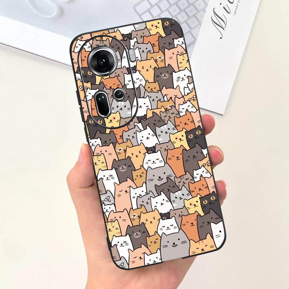 For Oppo Reno 11 5G Case CPH2599 Cute Fashion Painted Cover Soft Silicone Phone Case For Oppo Reno11 Pro Reno 11F Reno11 F Shell