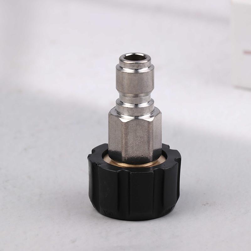 High Pressure Stainless Steel Washer Adapter Set Quick Connect Kit M22 14Mm/15Mm To 3/8 Inch Metric Fittings