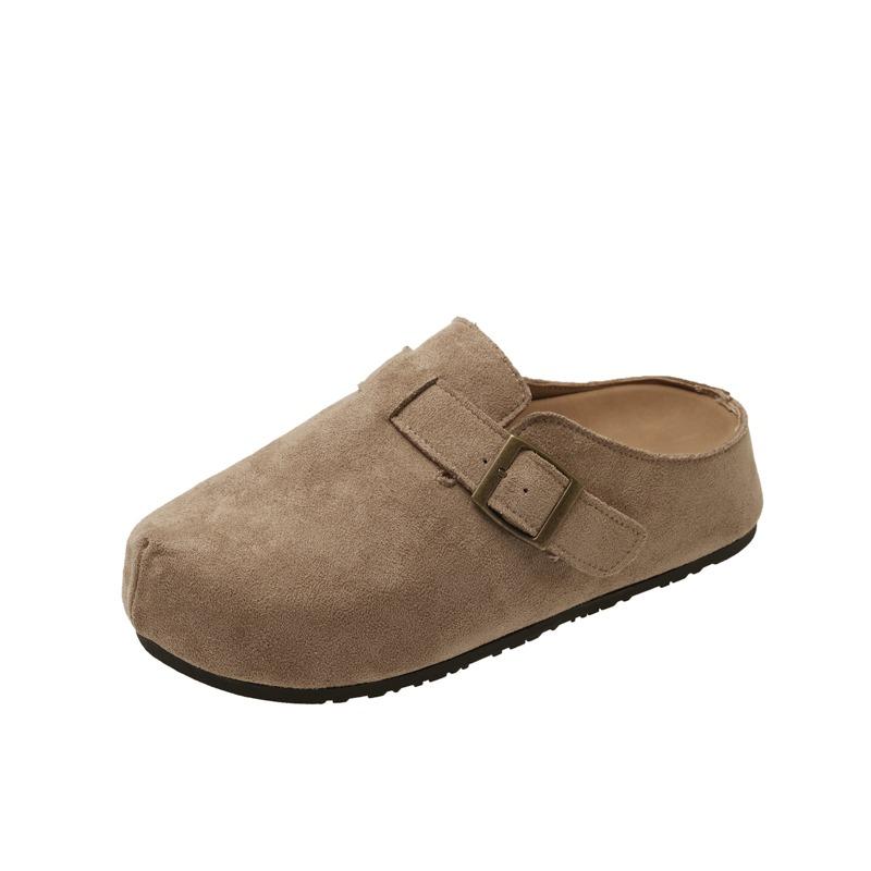 Fashion Fashionable and Simple Hot-selling Summer 2025 Women's Half Slippers Slip-On Fur Covered Toe Shoes Leisure Women's Shoes