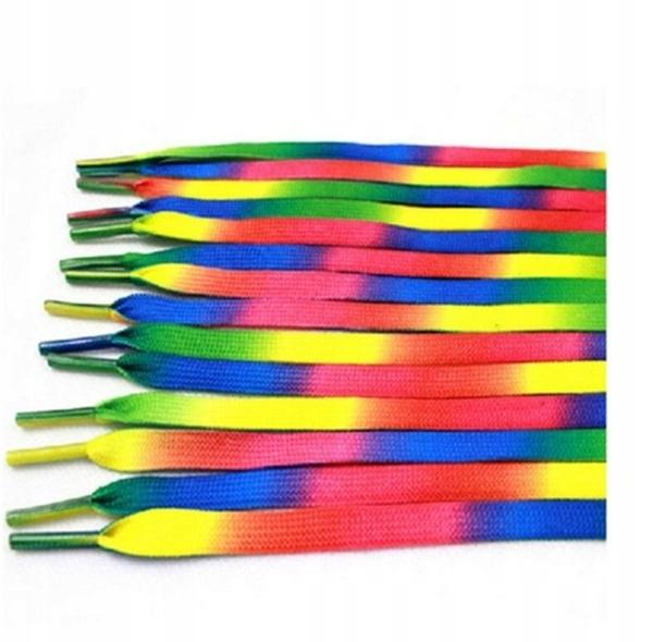 Rainbow Shoe Laces Pair Rainbow Lgbt Colorful 100Cm