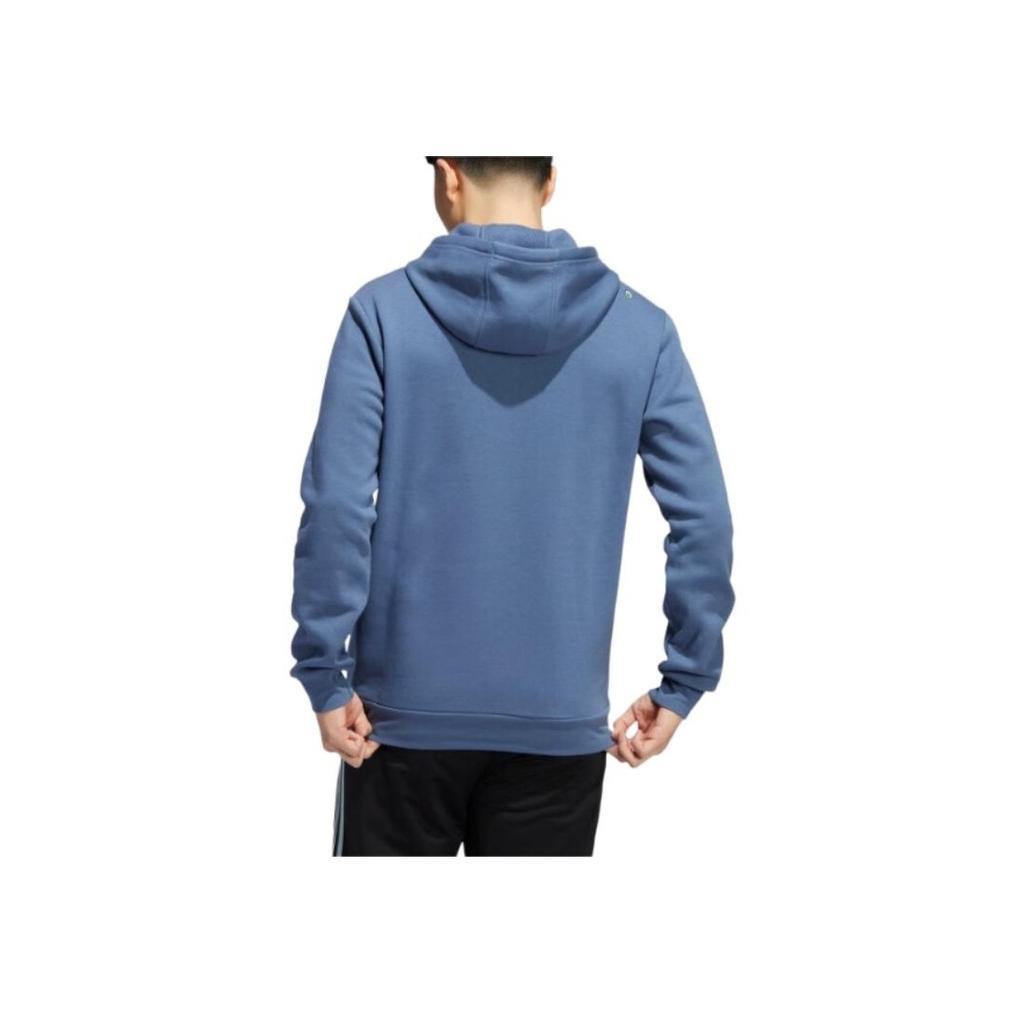 adidas Casual Logo Print Hooded Pullover Sweatshirt Men Tops Miracle-Green Gray HK6755