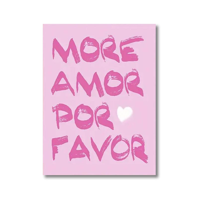 Maximalist Poster More Amor Por Favor Print Wall Art Sunshine Modern Eclectic Wall Art Posters Living Room Bedroom Decoration