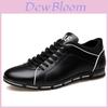 Luxurious Casual Fashion Big Size Shoes For Breathable Leather Leisure Men Sneakers