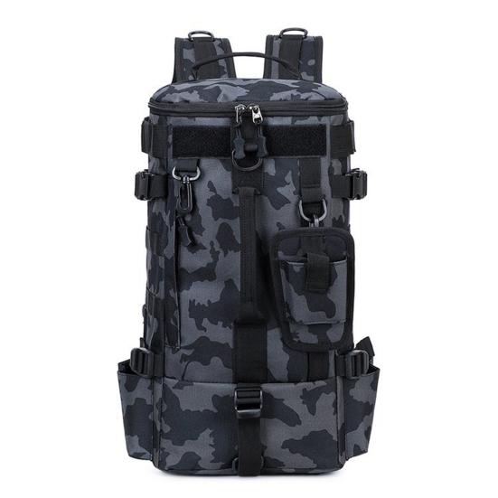 Fishing Backpack with Rod Holder Large Capacity Waterproof Oxford Cloth Outdoor Camping