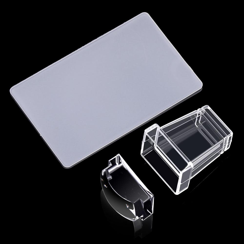 

Набор желейных силиконовых штампов, мини-штамп для ногтей со скребком, маникюрные инструменты, сделай сам, штамповка, нейл-арт, аксессуары для дома