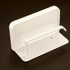 Cream White Paper Holder with Shelf Aluminum Creative Toilet Kitchen Bathroom Paper Roll Storage Rack Wall Mounted Tissue Holder