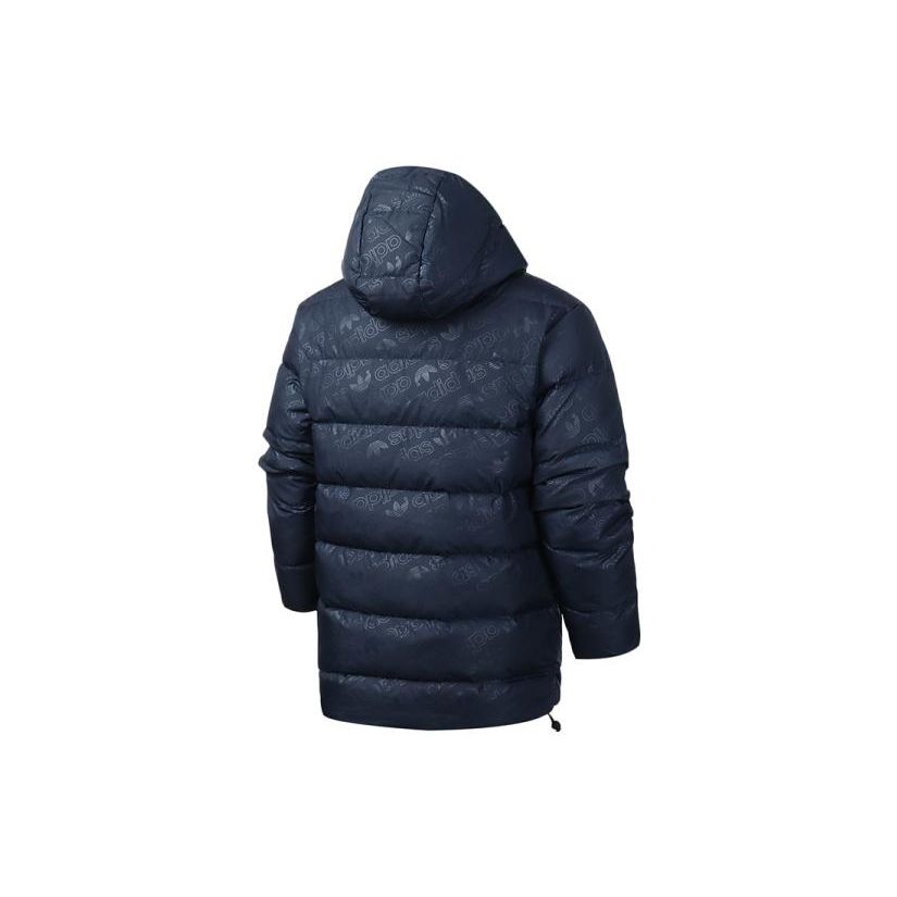 Adidas Originals Logo Print Warm Reversible Down Jacket Men Jacket Blue ED5840