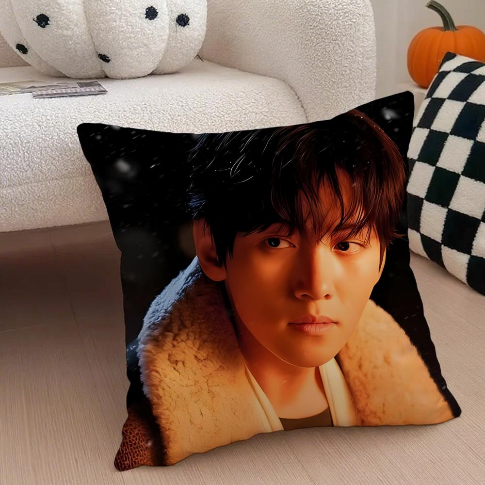 JJi Chang wook Cushion Cover Throw Pillow Cover Hidden Button Durable Polyester Chair Cushion