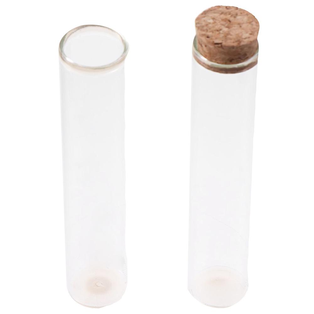 18pcs 25×120mm Test Tube Transparent Burette Flat Science Tubes  Scientific Experiments