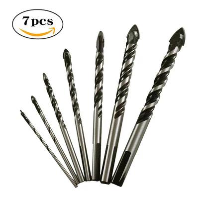 Double Thread Alloy Triangle Drill Bit for Tile, Powder Coated, 6-12mm
