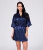 New Women's Ice Silk Nightgown Summer Sexy Silk-Like Kimono Robe Homewear Nightwear