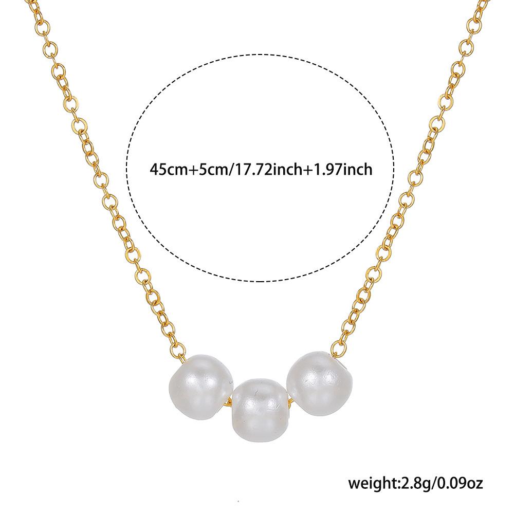 Fashion simple jewelry temperament pearl collarbone chain necklace women's matching daily wear pendant