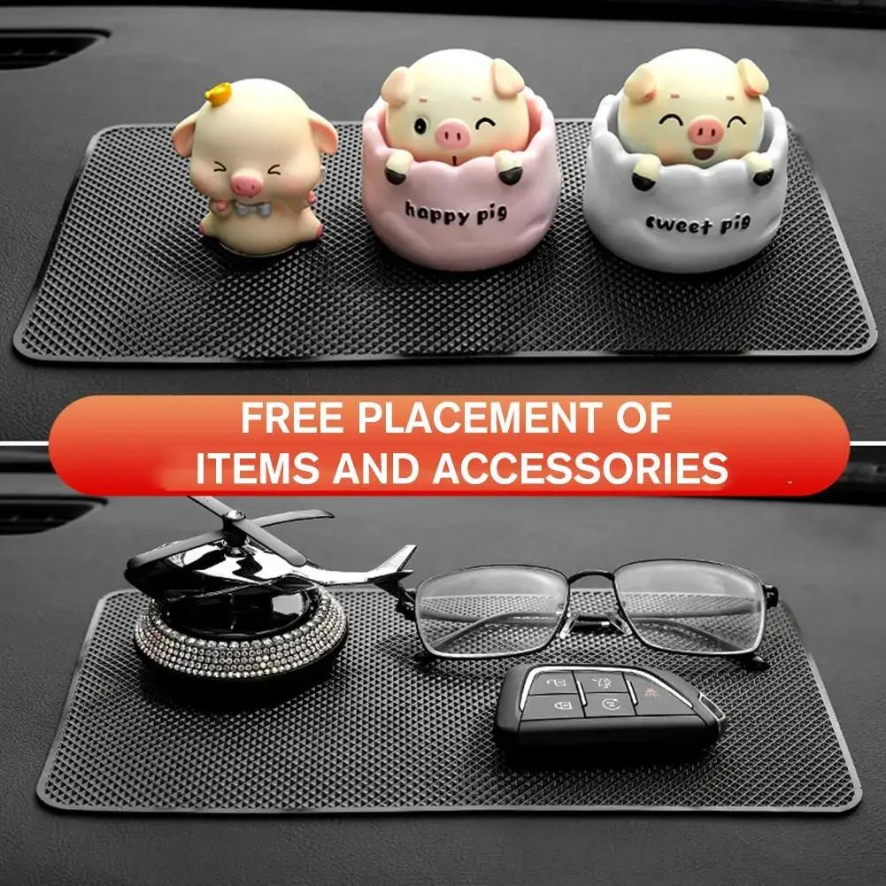 Car Non-Slip Mat Anti-Slip Slide-Proof Cell Mobile Phone Key Storage Holder Dashboard Sticky Magic Pad Car Interior Accessories