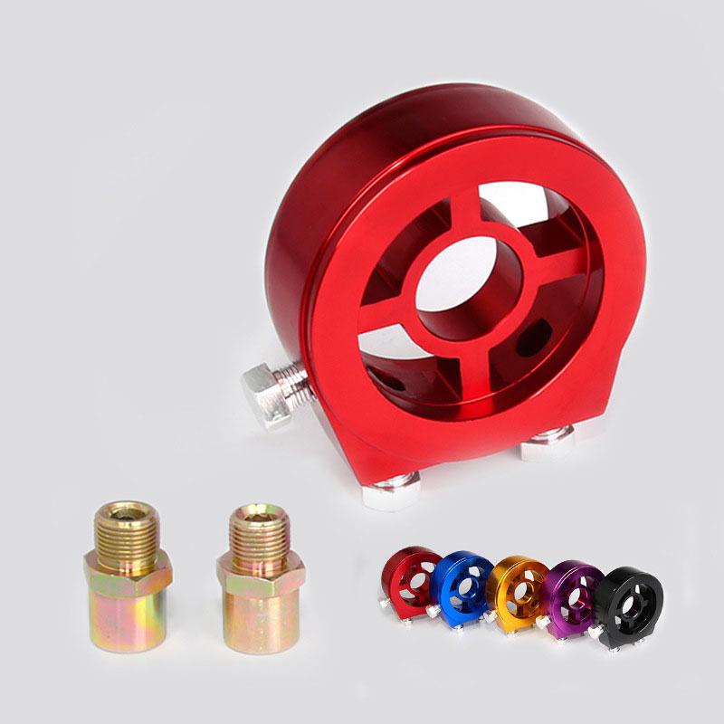 Universal Aluminum Oil Filter Sandwich Plate Adapter for Oil Pressure Temperature Gauge Kit Cooler Sensor Fit Car Auto Accessory