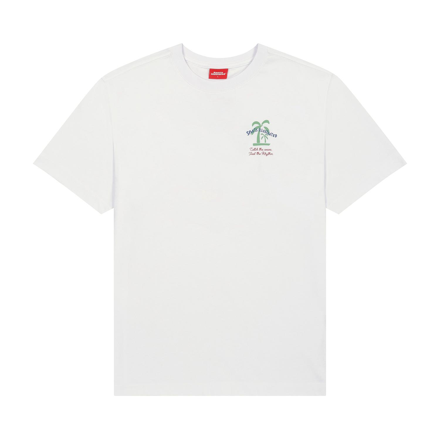 Sports Illustrated Surfing Graphic Round T-Shirt (White) M