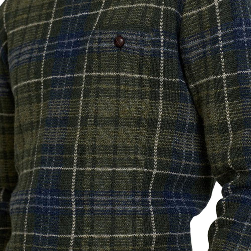Polo Ralph Lauren SS22 Checked Crew Neck Long Sleeve Cashmere Sweater Men sweater Green MNPOSWE16820904-300