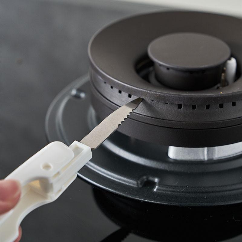 Kitchen Stove Gas Burner Cleaning Brush For Crevices And Scrubber Grates