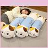 Plush Cat Pillow With Feather Cotton Filling For Girls Sleep Decor