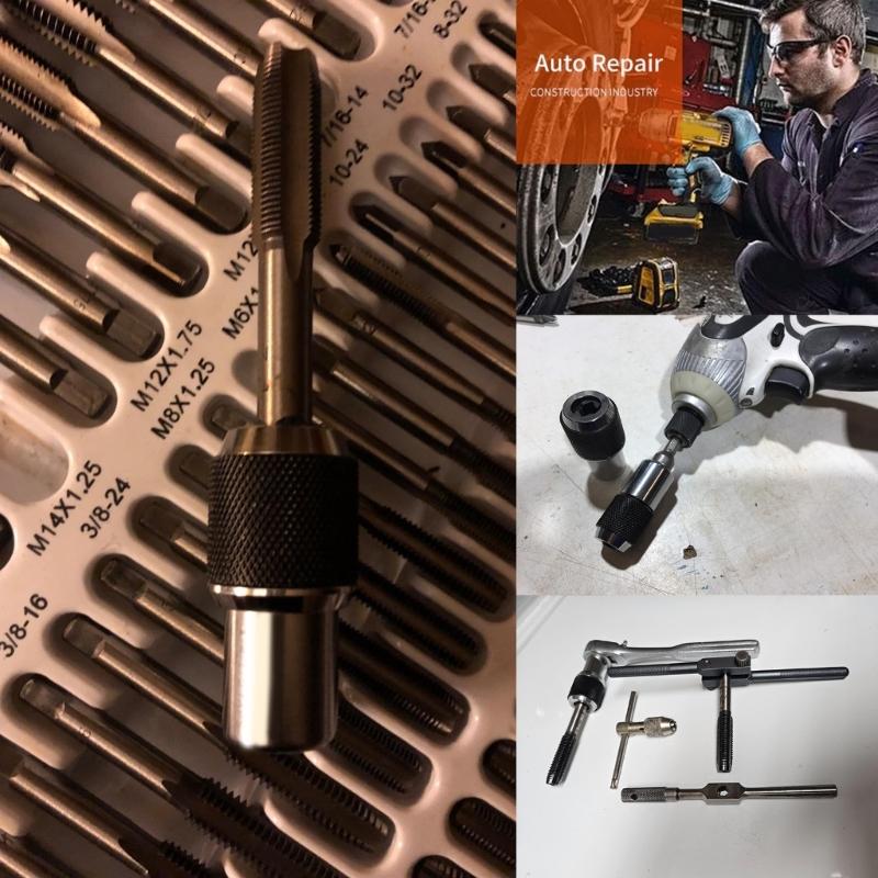 3PCS Tap Socket Set Adjustable Tap Holder Socket for #6-1/2 Tap 3/8In Drive Ideal for Tight Space Threading Tasks