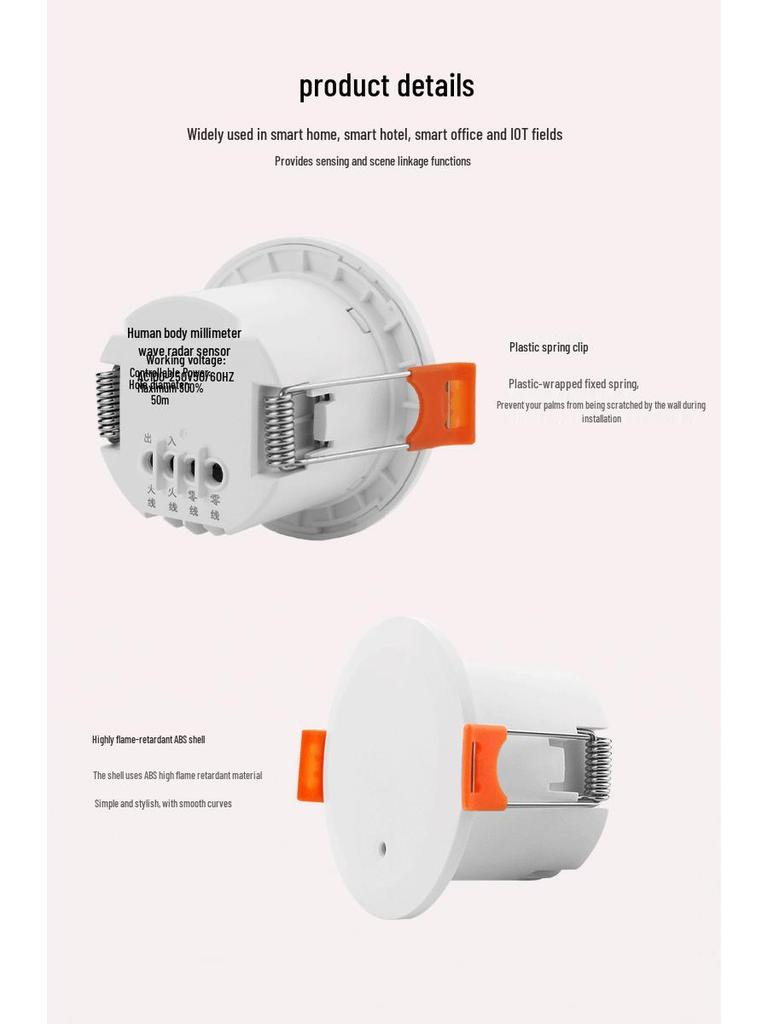 Tuya Zigbee Menschliche Anwesenheitssensor 24G Millimeterwellen-Radar für die Vernetzung im ganzen Haus