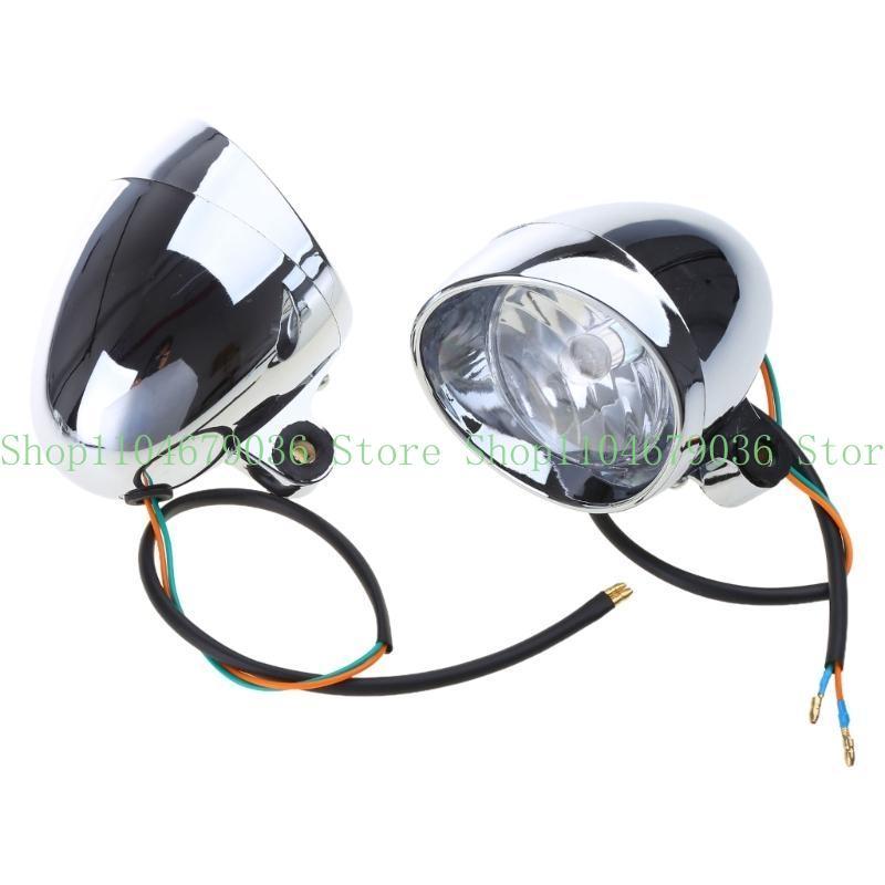 652F 4 In Driving Headlight LED Motorcycle Auto Daytime Running Fog Light LED Bulb Dustproof Waterproof Lamp 1 Pair