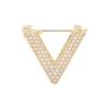 Women Brooch Sparkling Rhinestones Inlaid V-Shaped Design Lapel Pin Sweater Scarf Bag Badge Jewelry
