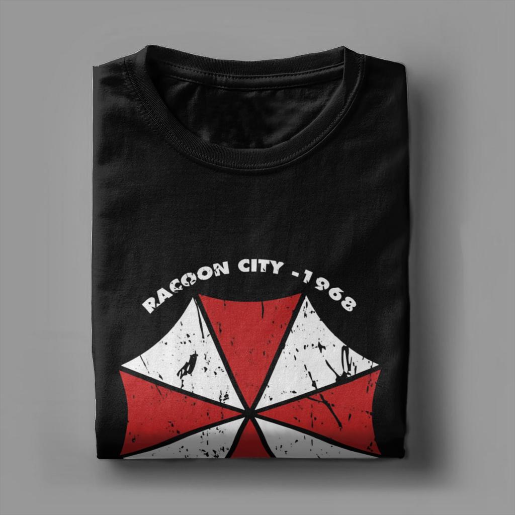 Umbrella Corp. Residents Evils T Shirt Men's 100% Cotton Vintage T-Shirts Round Neck Tees Short Sleeve Clothes Gift Idea