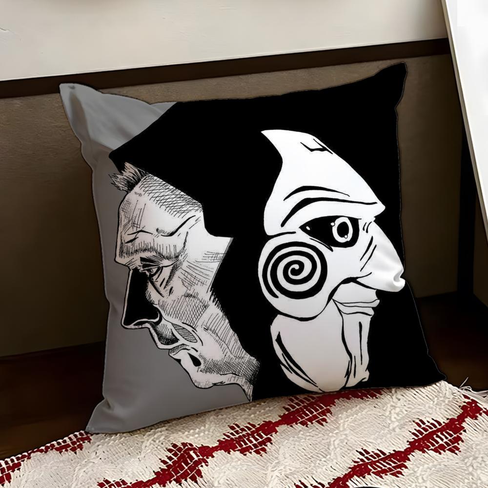 Horror Movie SSaw X Cushion Cover Reversible Soft Durable Pillow Cover Home Car MultiScene Use for Daily Comfort