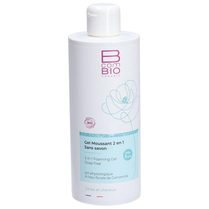 Gel Moussant 2 En 1 - BCOMBIO - 500ml - 98,7% D'origine Naturelle - Sans Parabène - Mixte