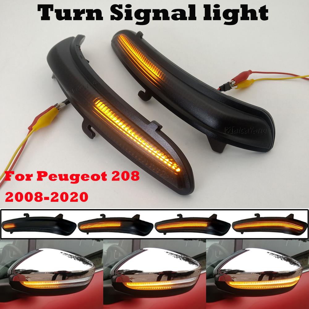 Led Dynamic Side Mirror Blinker Indicator Lamp Turn Signal Lights For Peugeot 2008 208 I MK1 2013 2014 2015 2016-2019 Citroen C3 Dome Lights 6