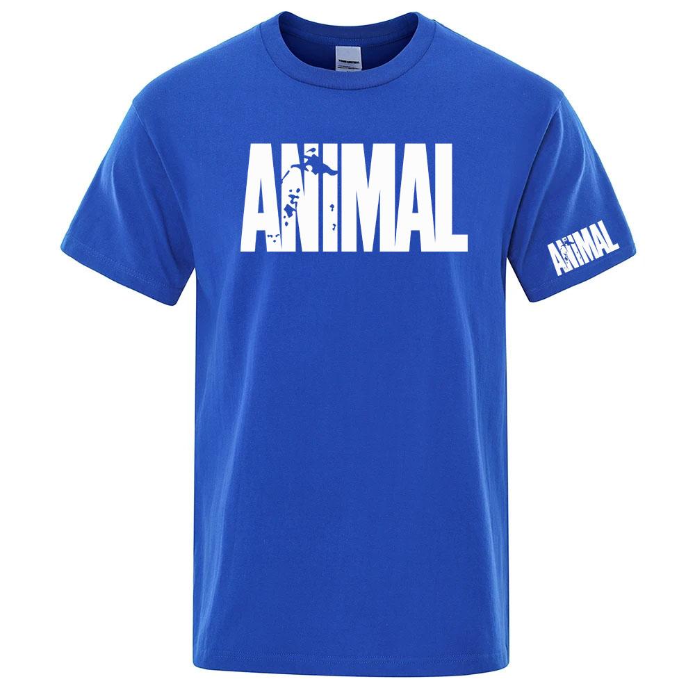 2026 Animal Letter GYM Logo Stampa Seta Ghiacciata Unisex Asciugatura Rapida Sottile Manica Corta Traspirante Mezza Manica Casual Sportiva alla Moda Maglietta