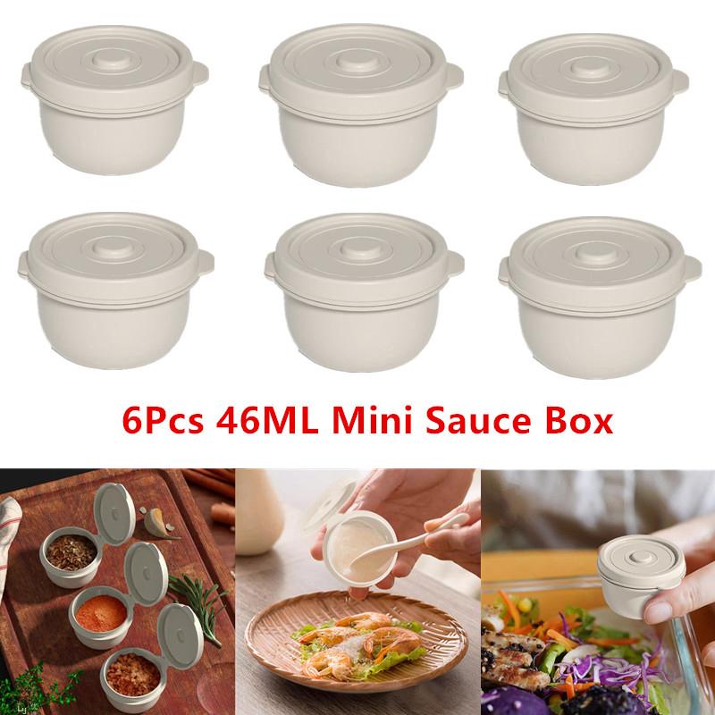 

6 шт. Мини-бутылочки для приправ 46 мл, бутылочки для выдавливания меда/кетчупа/соевого соуса/салатной заправки, контейнеры для ароматизации ланч-бокса, баночки 6pcs