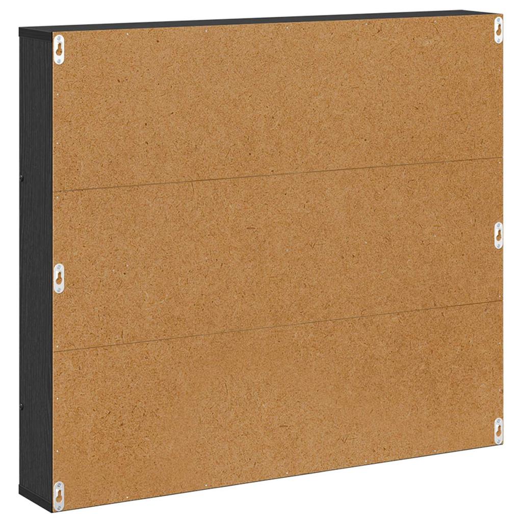 Magazine Rack Black Oak Effect 80 x 12 x 70 cm Engineered Wood