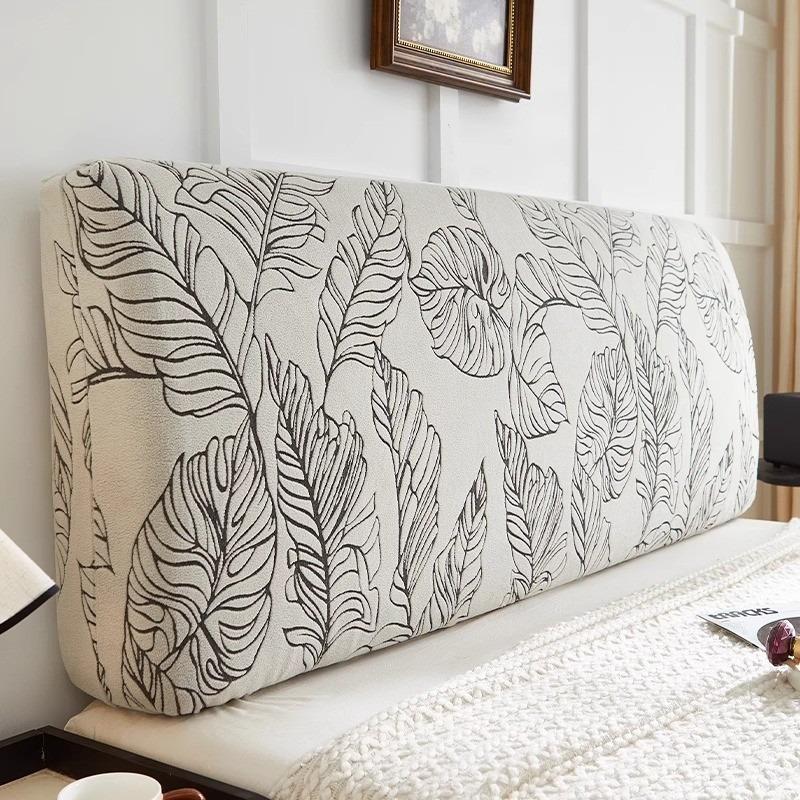 Comfort All-inclusive Bed Backrest Cover Jacquard Bed Headboard Cover Elastic Retro Style Bed Head Slipcover In Bedroom Decor