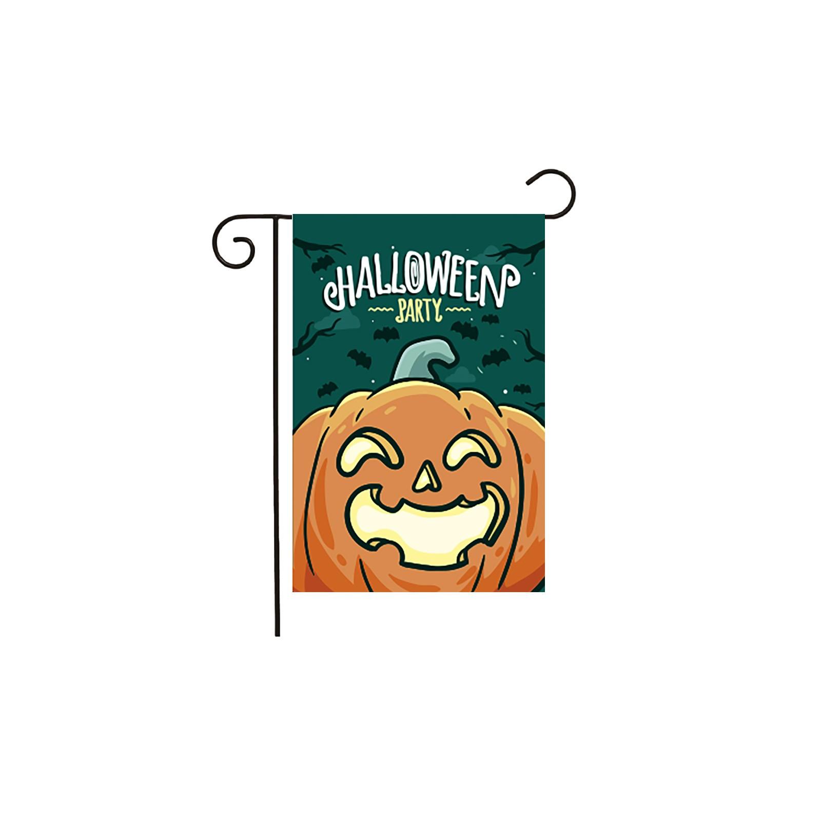 

Halloween Welcome Garden Flag Double Sided For Indoor Yard Flag 17.711.8in