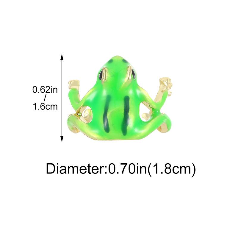 Kreativer süßer Tier-Frosch-Kröte-Öffnungsring für Frauen Männer, ästhetisches Design, Retro, größenveränderbarer Fingerring, Party-Festival-Schmuck