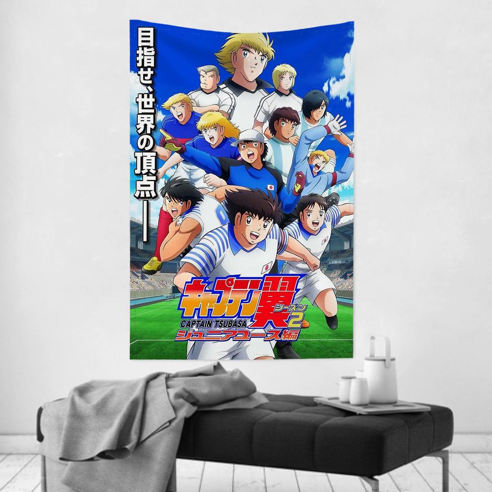 2025 I PC C-Captain T-Tsubasa Tapestry Room Decor Wall Cloth Party Hanging Background Room Decor Baby Room
