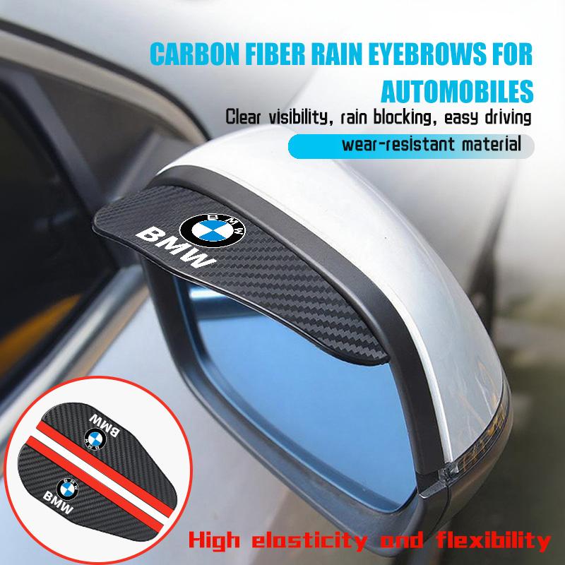 2pcs Car Rearview Mirror Rain Carbon Fiber Protector Stickers For BMW Performance X1 M3 M6 F01 F02 E34 E36 E60 F10 F20 X6