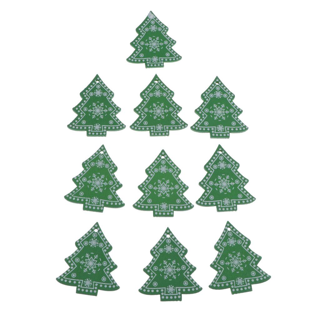 20x Christmas Pieces Gift Wood Tag for DIY Scrapbook Embellishment