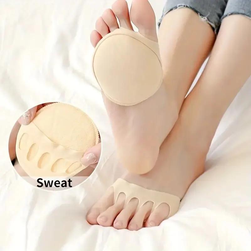 

4 пары женских невидимых носков с половинной длиной и губчатой амортизацией Single code