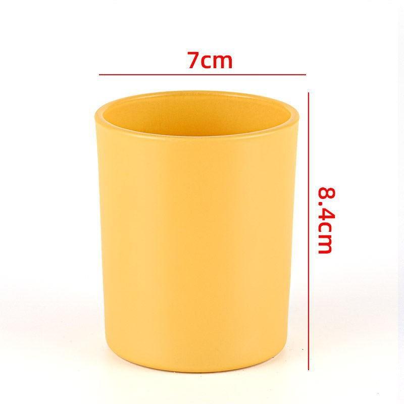 Colored Glass Aroma Candle Jar with Lid