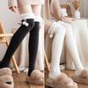 1 Pair Wool Ball Knee High Socks Lamb Fur Over Knee Socks Cute Thigh High Socks Autumn Winter