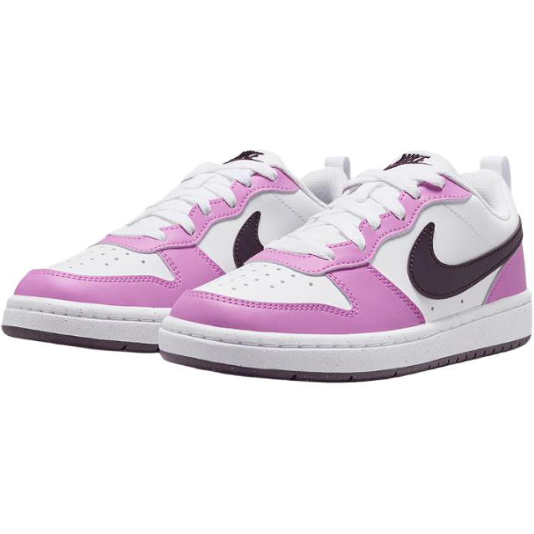 Nike Court Borough Recraft Versatile Comfortable Low-Top Kids Skate Shoes Kids sneaker Pink White DV5456136
