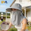 Atmungsaktiver UV-Schutz-Sonnenhut mit Gesichtsabdeckung und Nackenschutz für Damen, Sommer, Outdoor, Angeln, Wandern, Gartenarbeit, breite Krempe