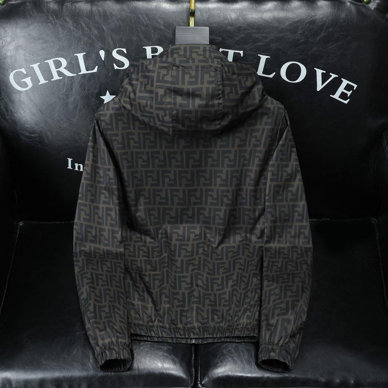European Station Spring 2025 Men's Trendy Printed Hooded Jacket