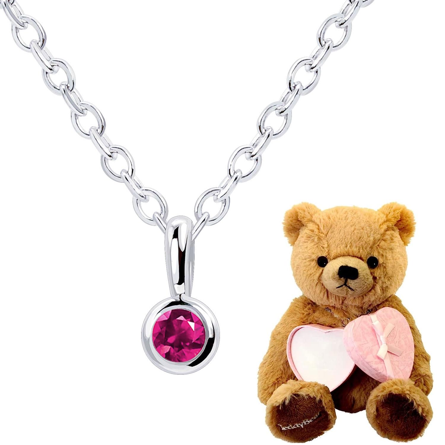 

Ожерелье одинарный бриллиант Fukurin Silver Brown Teddy Bear Set июль камень рождения рубин [Sears] женский 13930-s-tdt-01-b-07