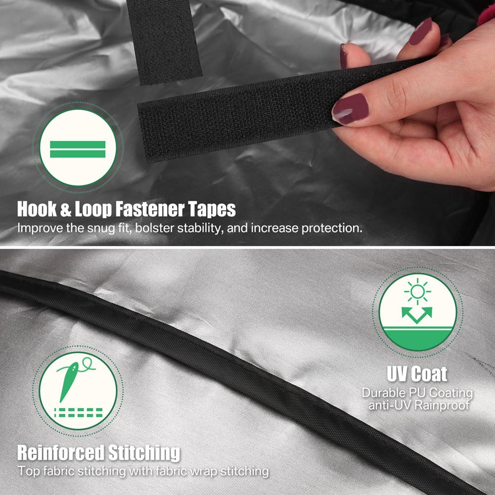 Barbecue Cover with Velcro Large BBQ Grill Cover Windproof UV Resistant 147x61x122CM 190D Heavy Duty Barbecue Gas Grill Cover