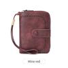 New anti-theft brush women's wallet oil wax leather short wallet retro multi-functional organ card bag
