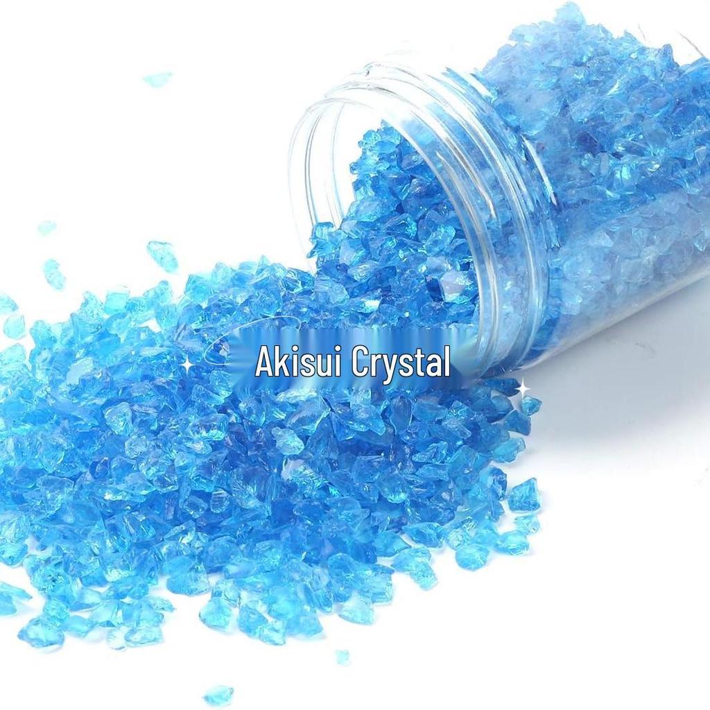 Aquamarinblau Kristallkies-Dekoration für Aquarien, Blumentöpfe und Buddha-Opfergaben